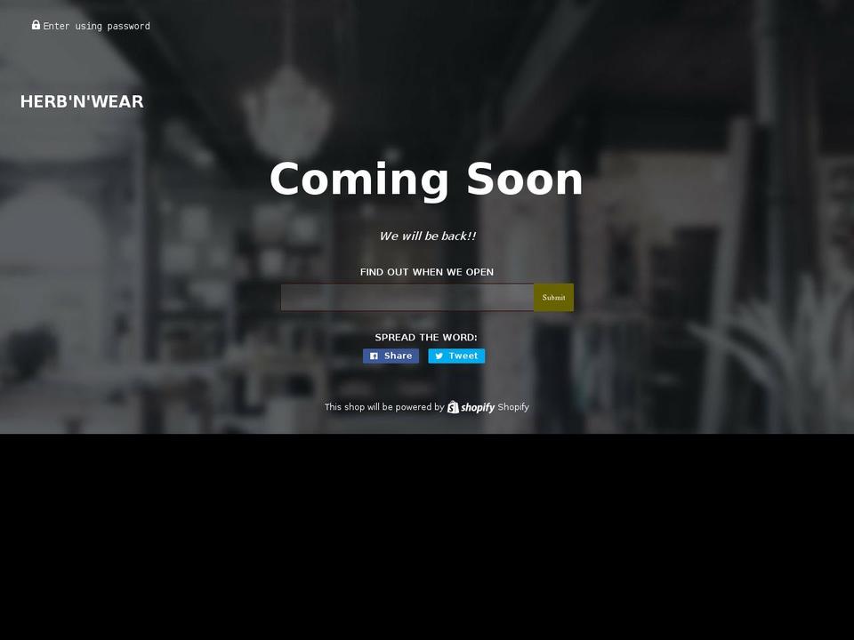 herbnwear.com — Shopify storefront screenshot