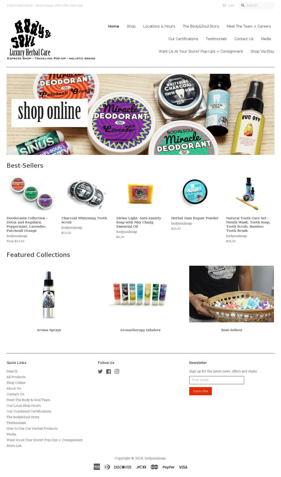 herbsjacksonville.com — Shopify storefront screenshot