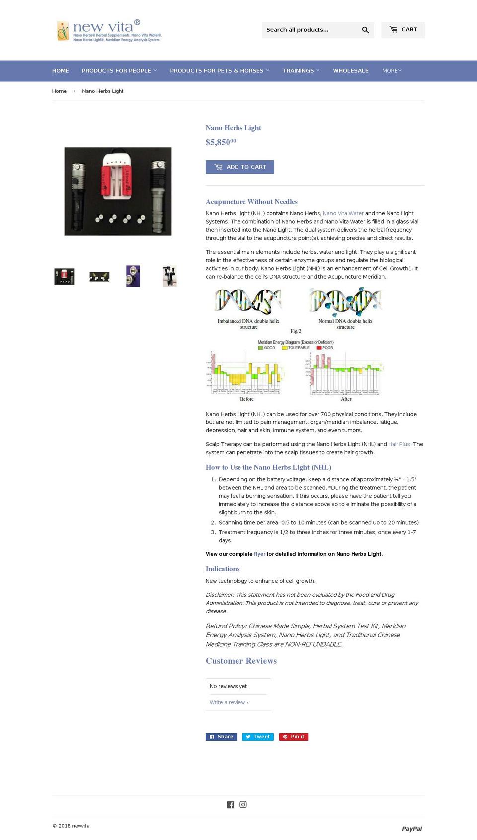 herbslight.com — Shopify storefront screenshot