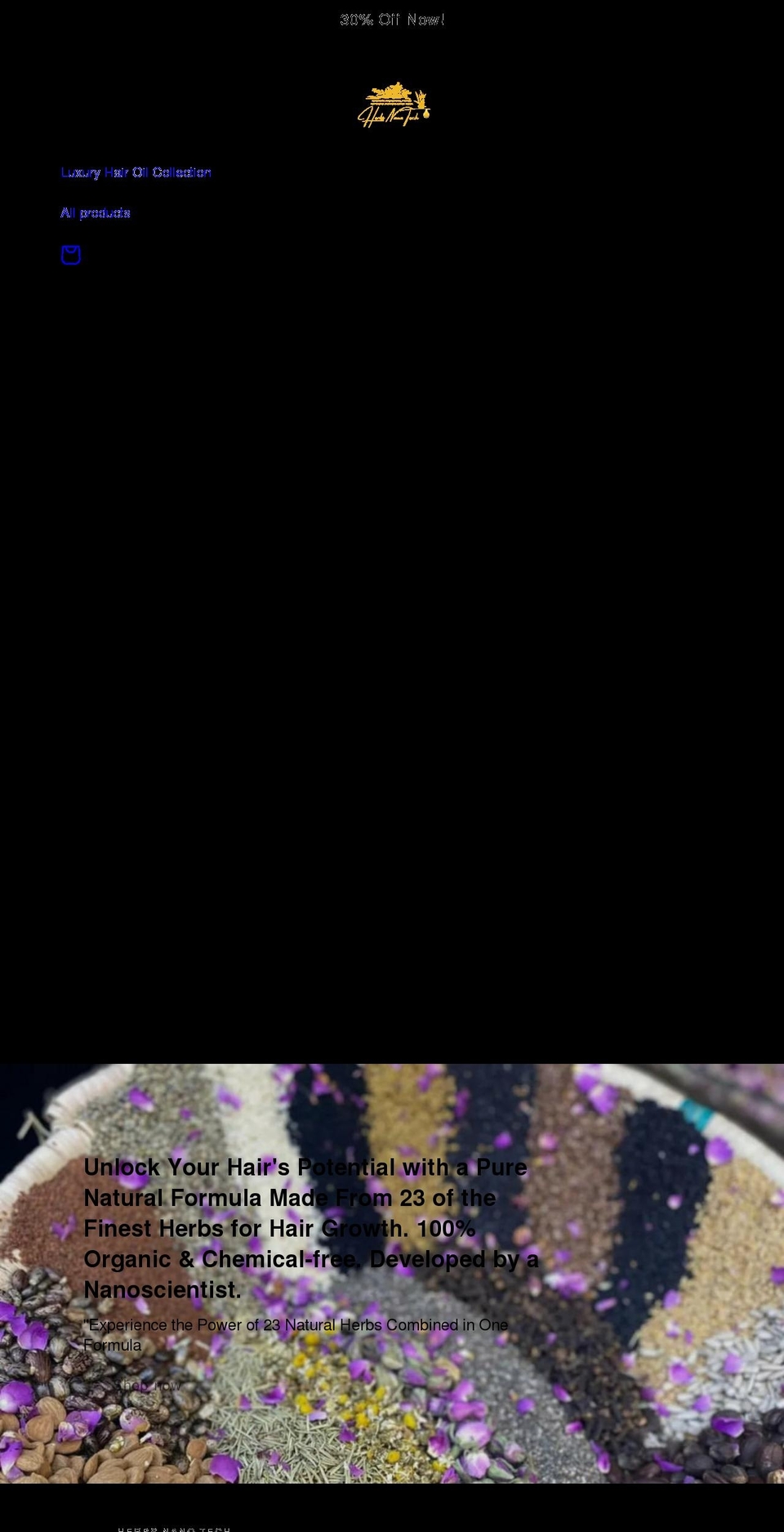 herbsnanotech.com shopify website screenshot