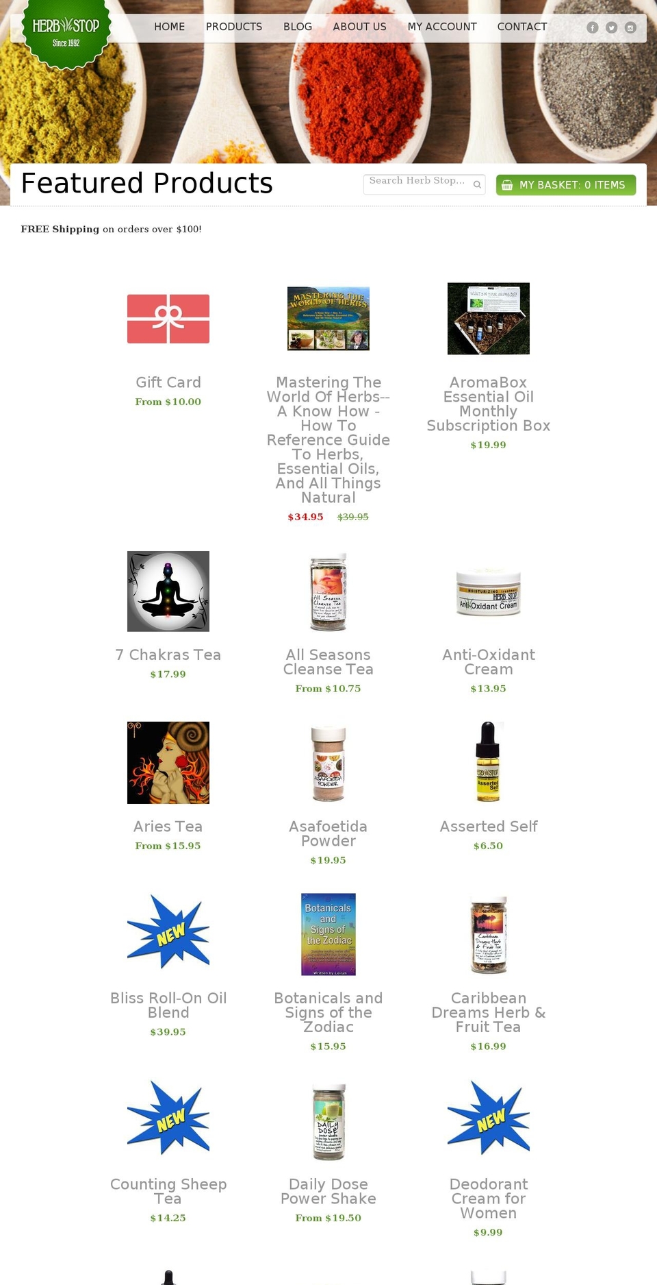 herbstop Shopify theme site example herbstopessences.com