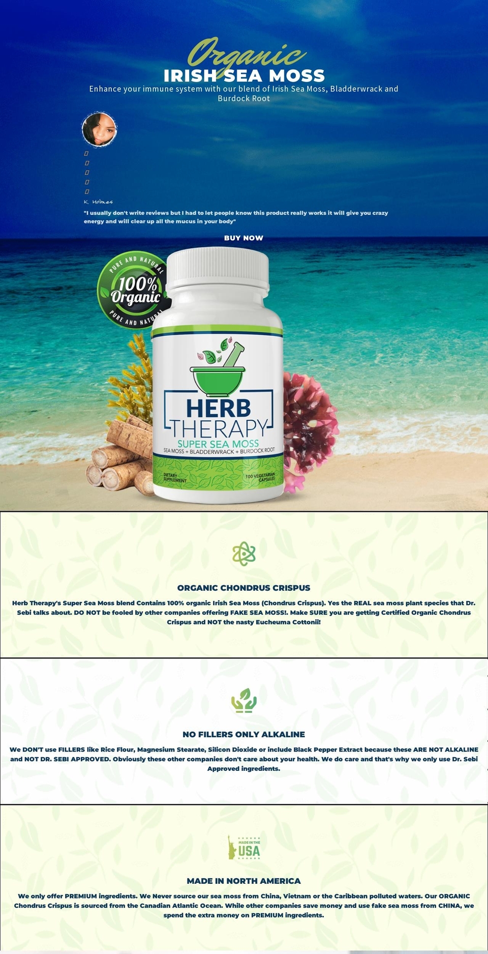herbtherapyfood.com shopify website screenshot