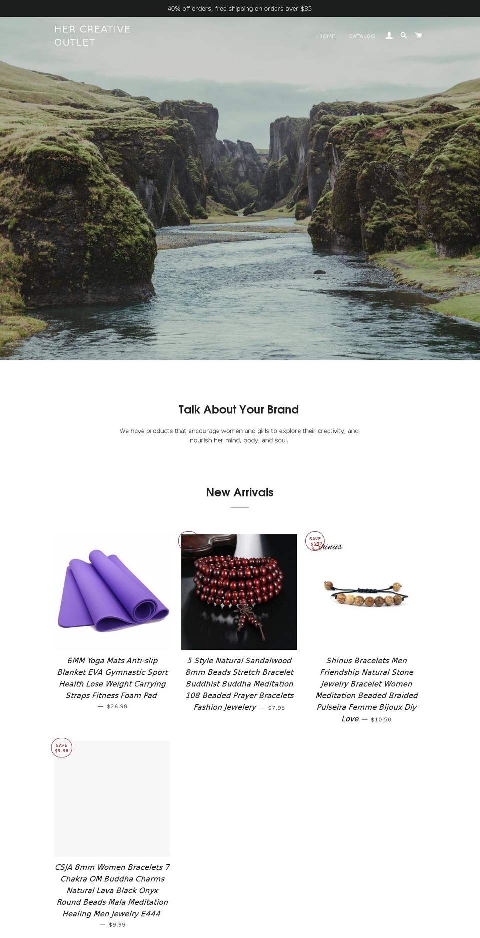 hercreativeoutlet.com — Shopify storefront screenshot
