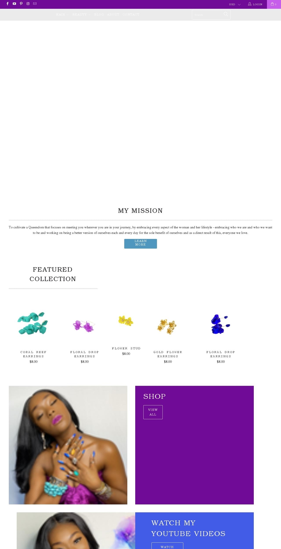 hercrownedjewels.com shopify website screenshot