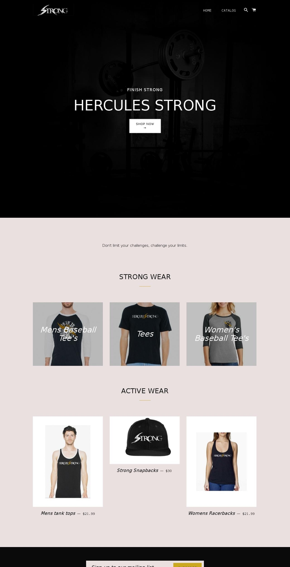 hercstrong.com shopify website screenshot