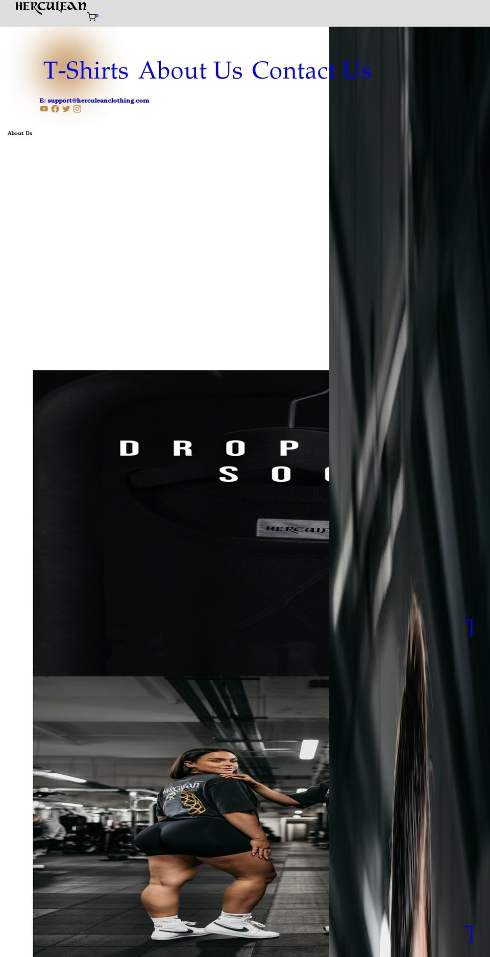 herculeanclothing.com shopify website screenshot