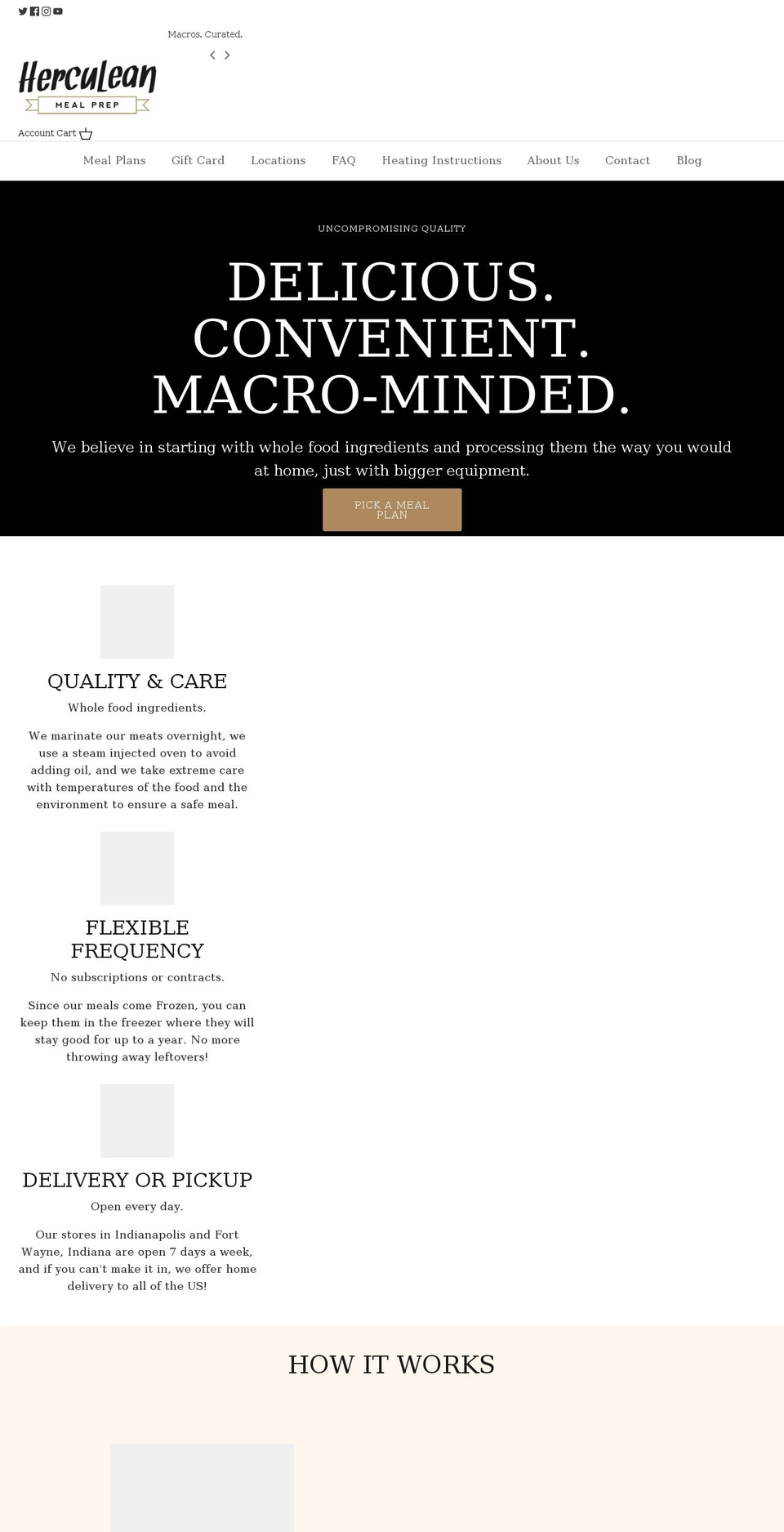 herculeanmealprep.com shopify website screenshot