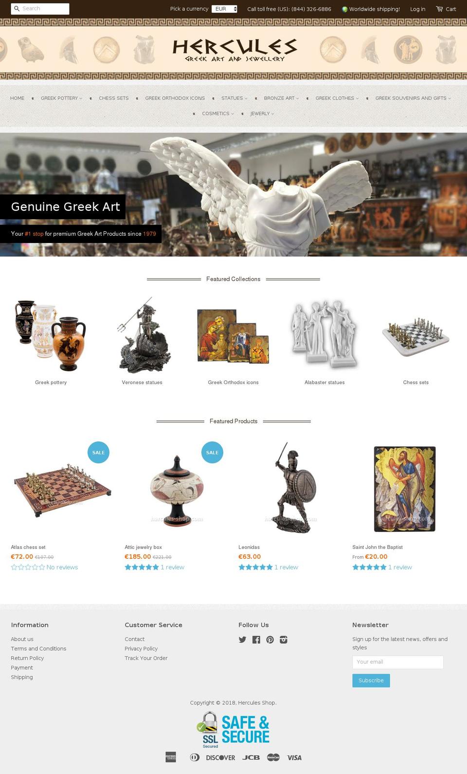 hercules-shop.com shopify website screenshot