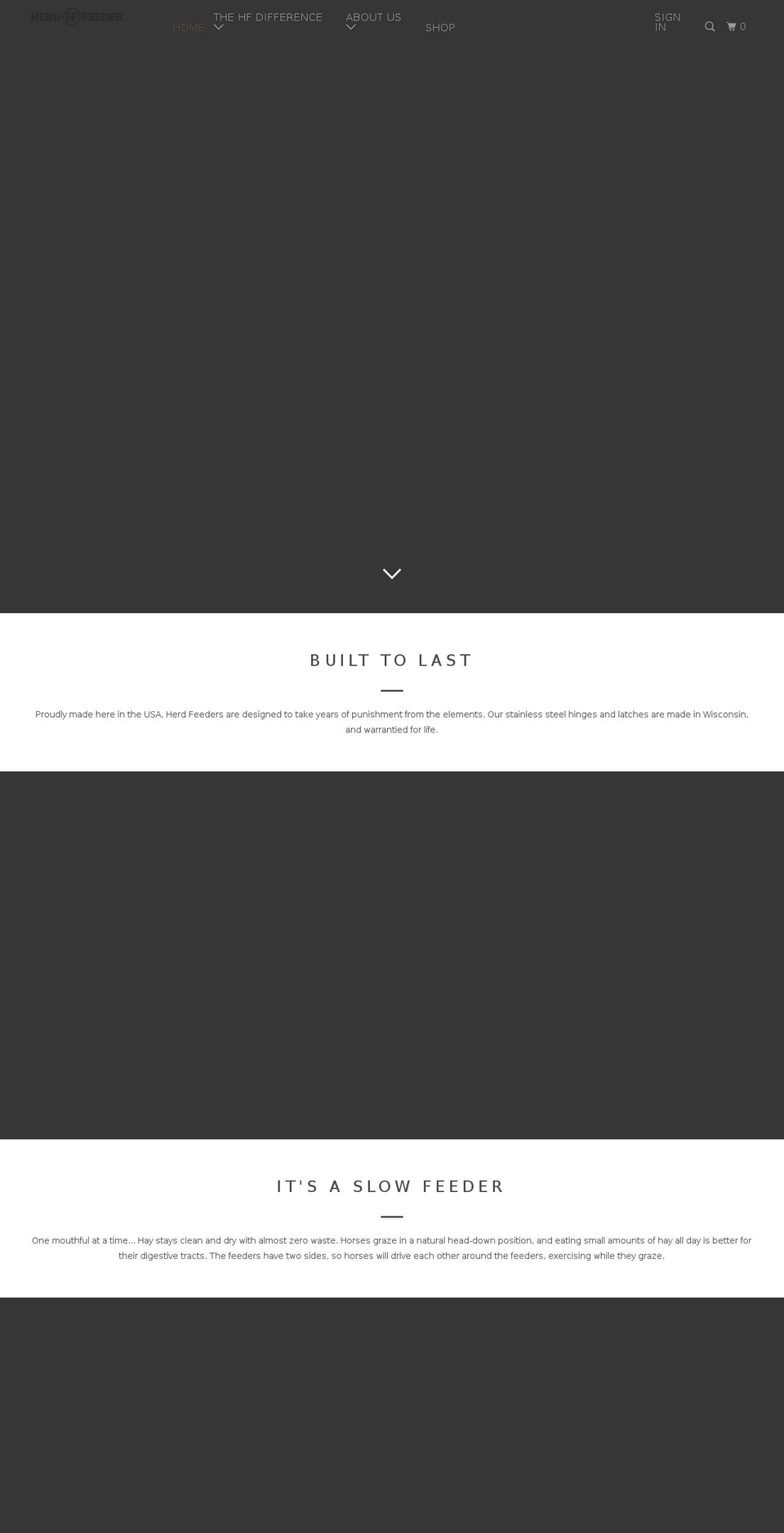 herdfeeder.com shopify website screenshot