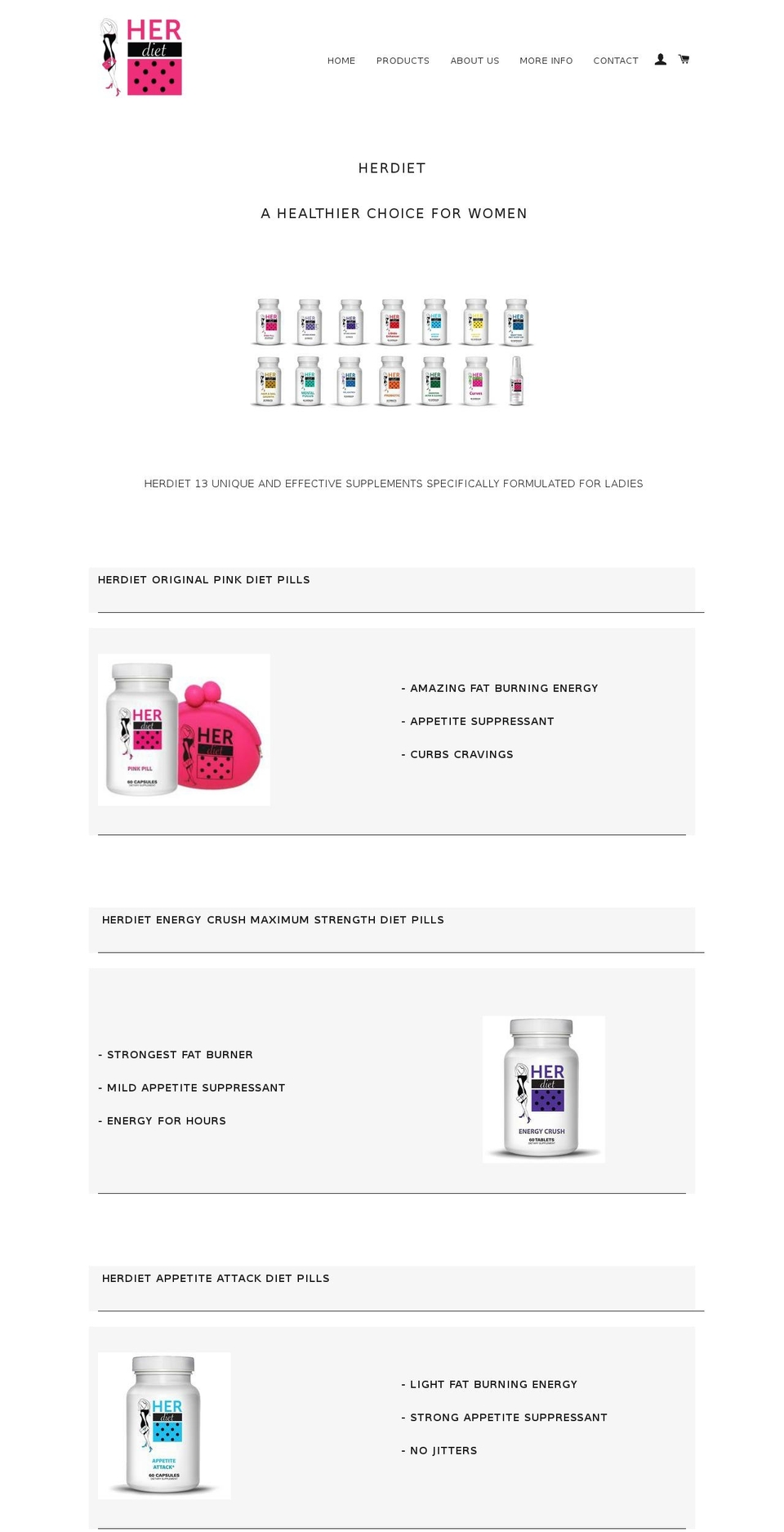 herdiet.com shopify website screenshot
