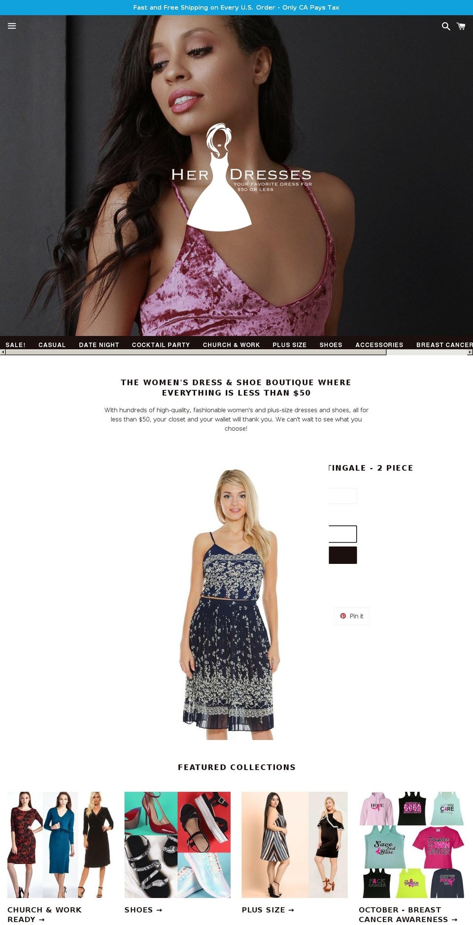 herdresses.com — Shopify storefront screenshot