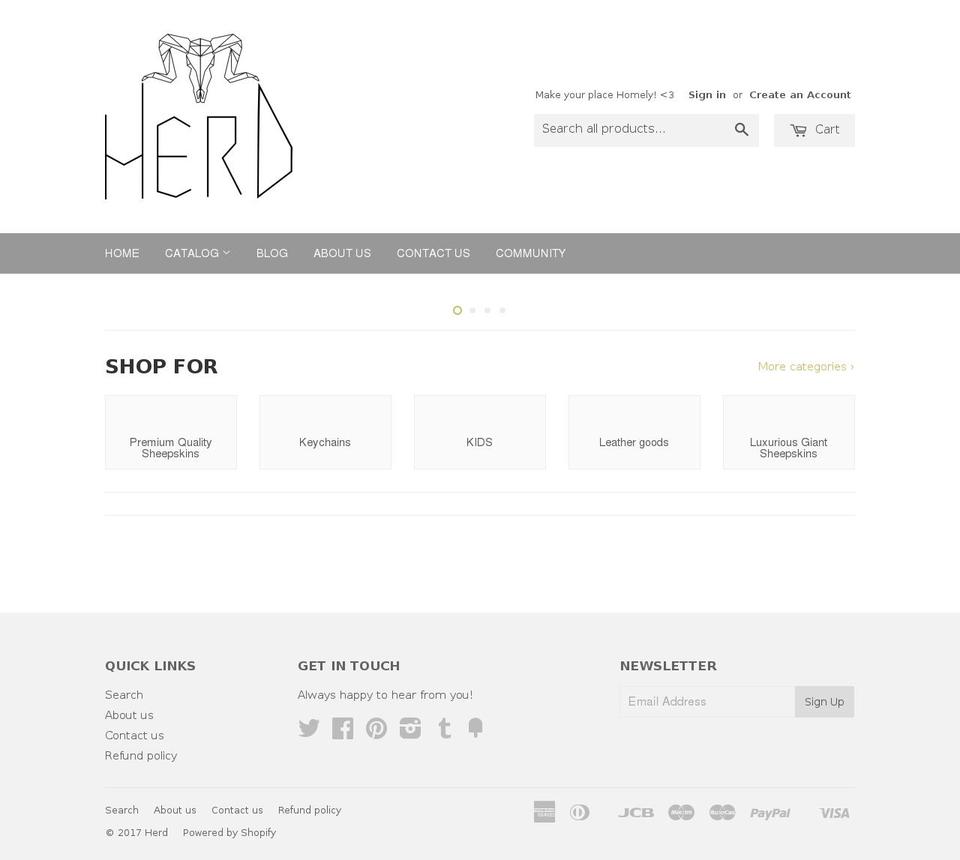 herdstore.com shopify website screenshot