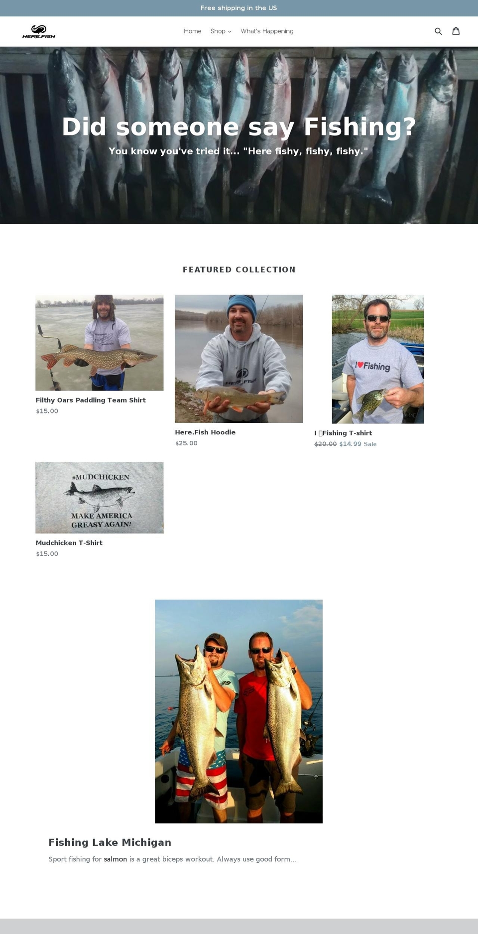 here.fish shopify website screenshot