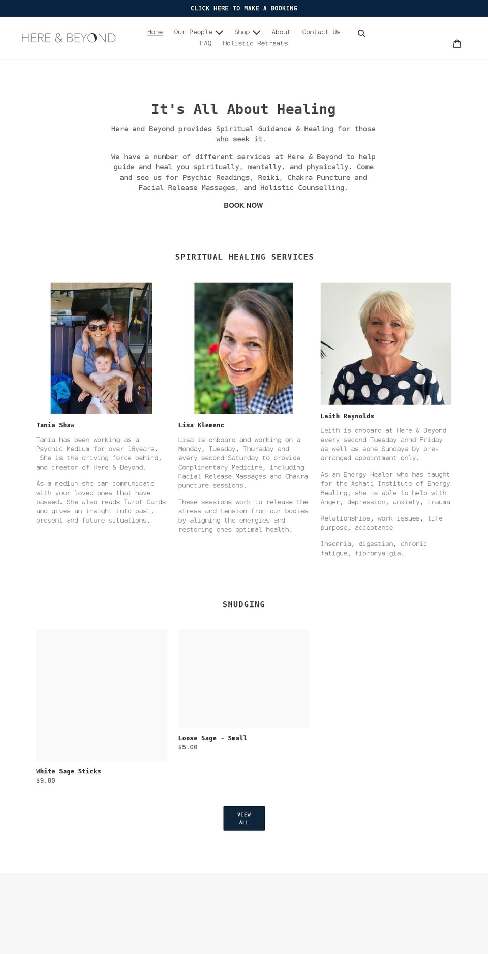 hereandbeyond.com.au shopify website screenshot