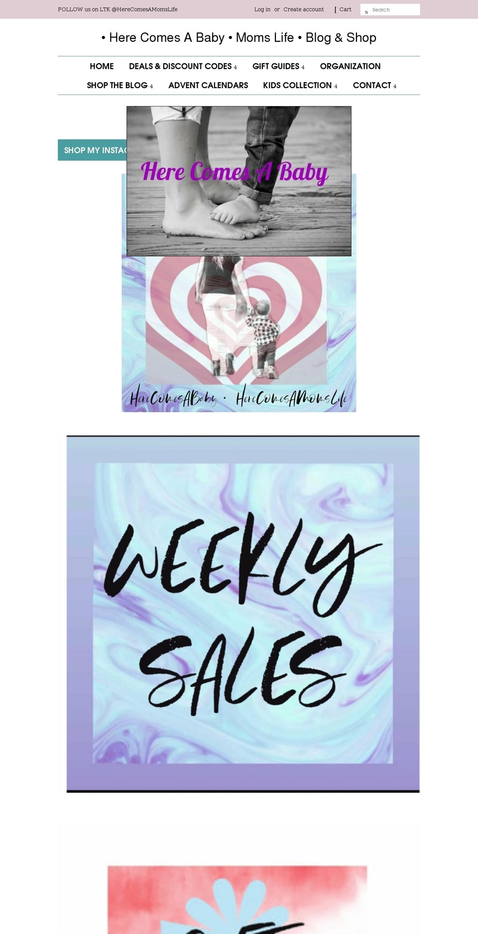 herecomesababy.com — Shopify storefront screenshot