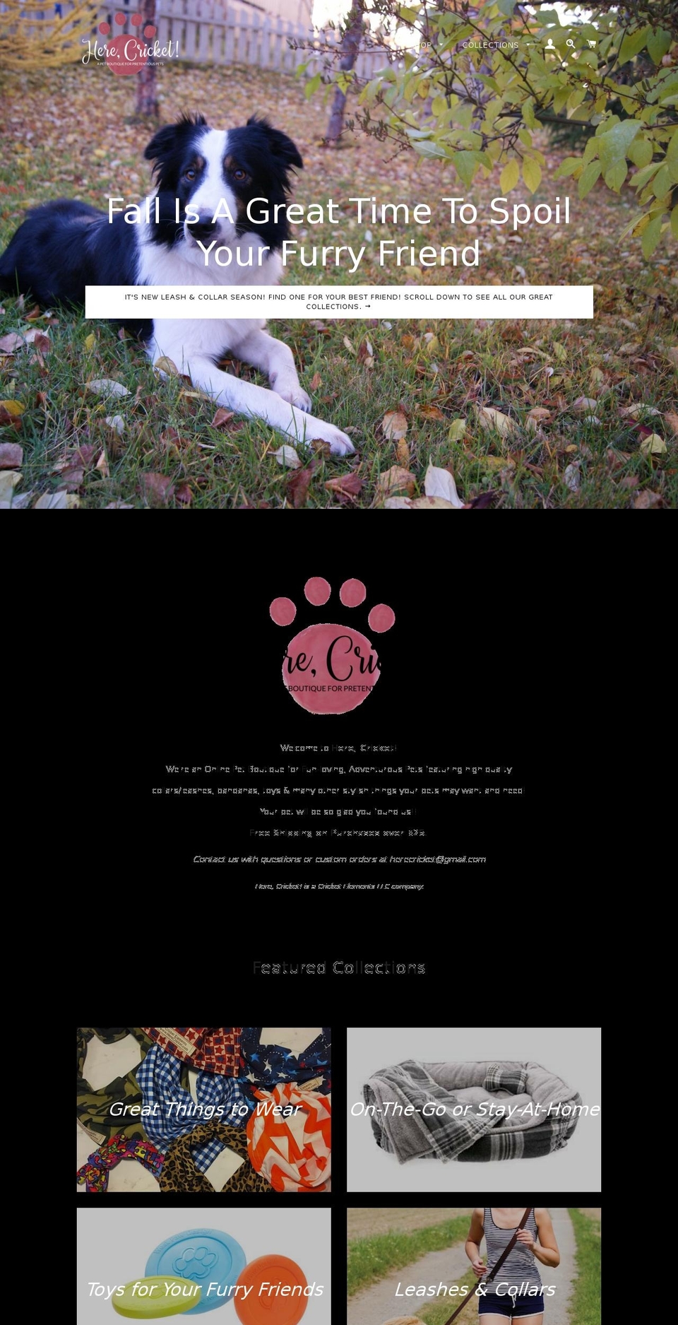 herecricket.com — Shopify storefront screenshot