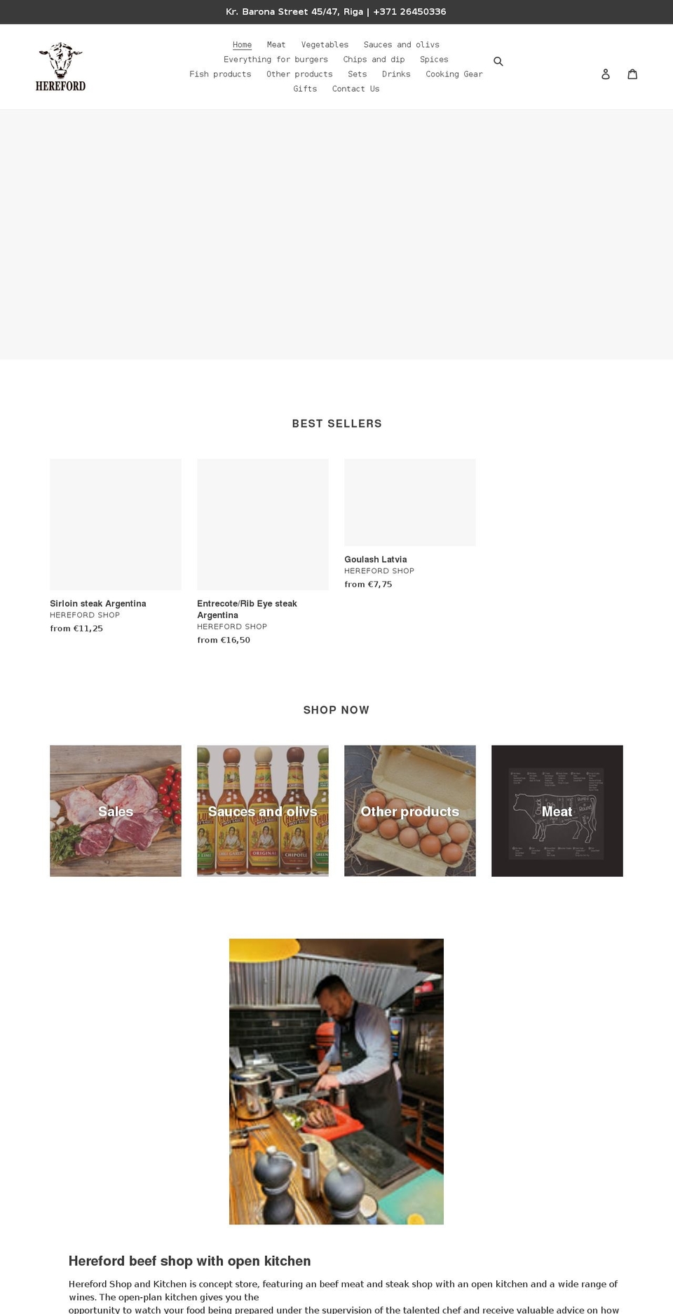 age-verification Shopify theme site example hereford.lv