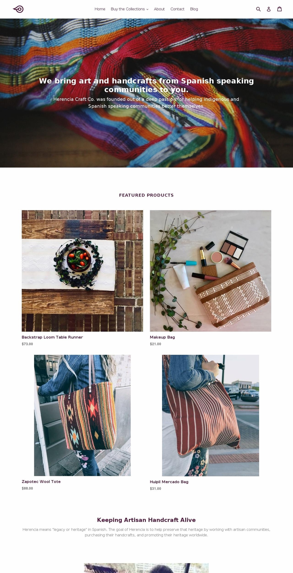 herenciacraft.com — Shopify storefront screenshot