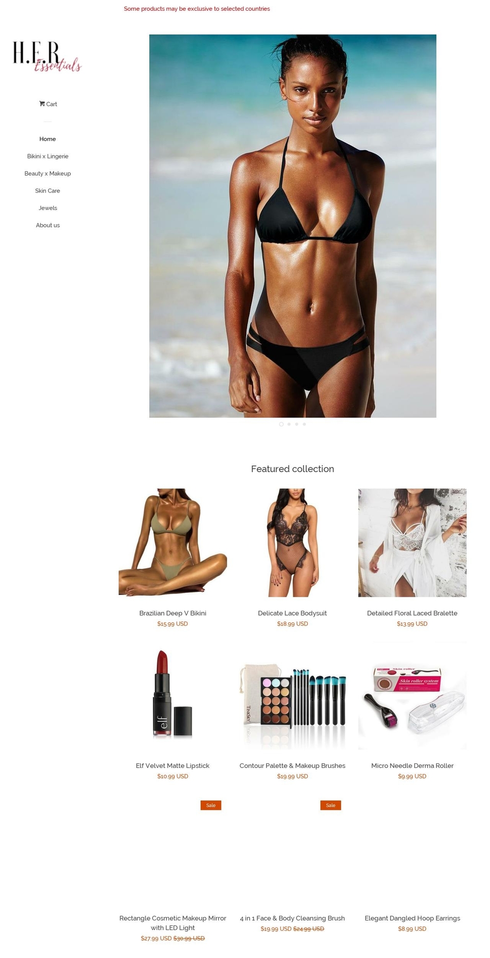 heressential.com — Shopify storefront screenshot