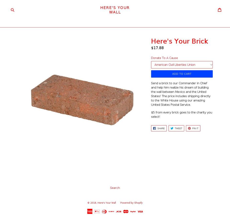 heresyourwall.com — Shopify storefront screenshot