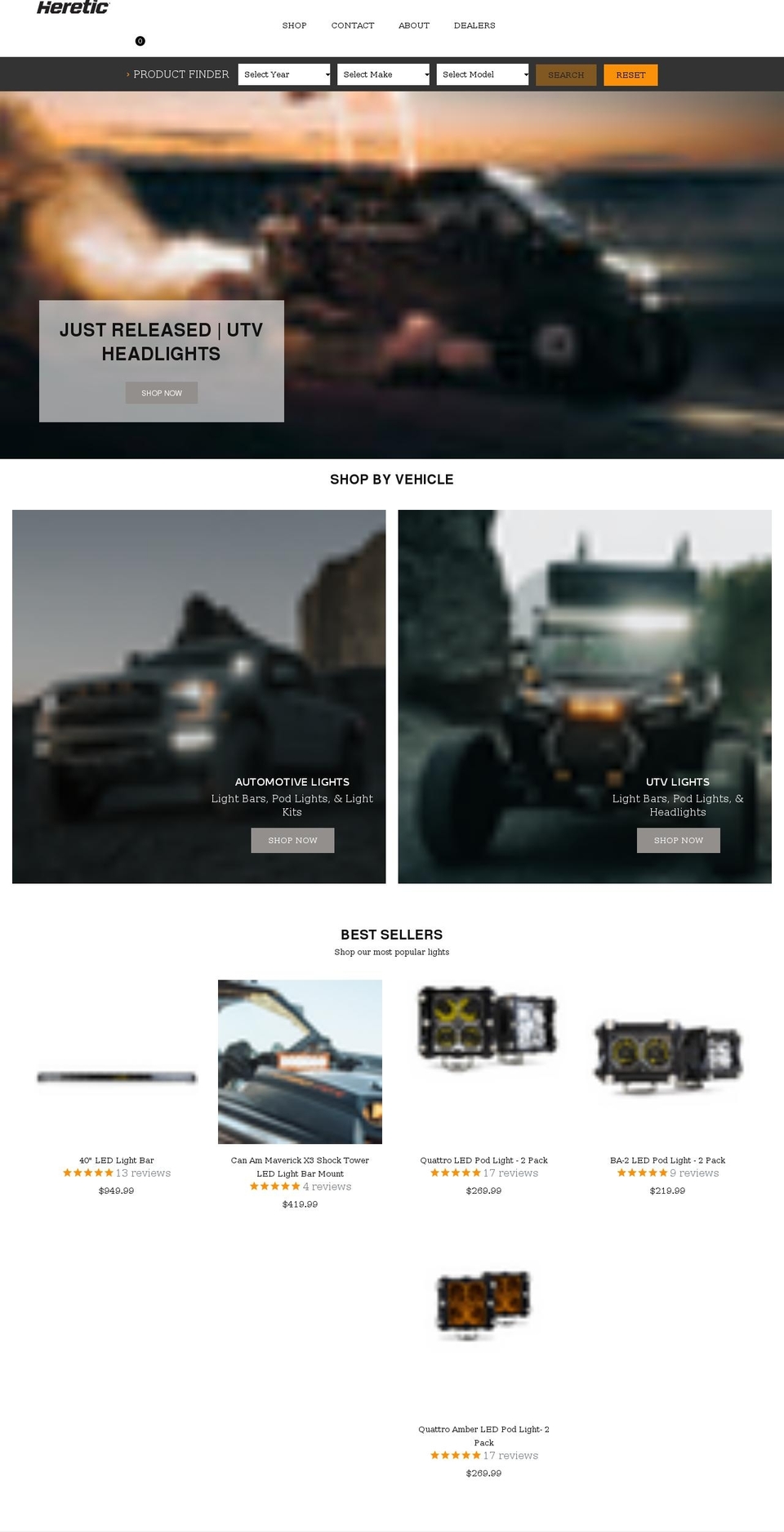 hereticstudio.com shopify website screenshot
