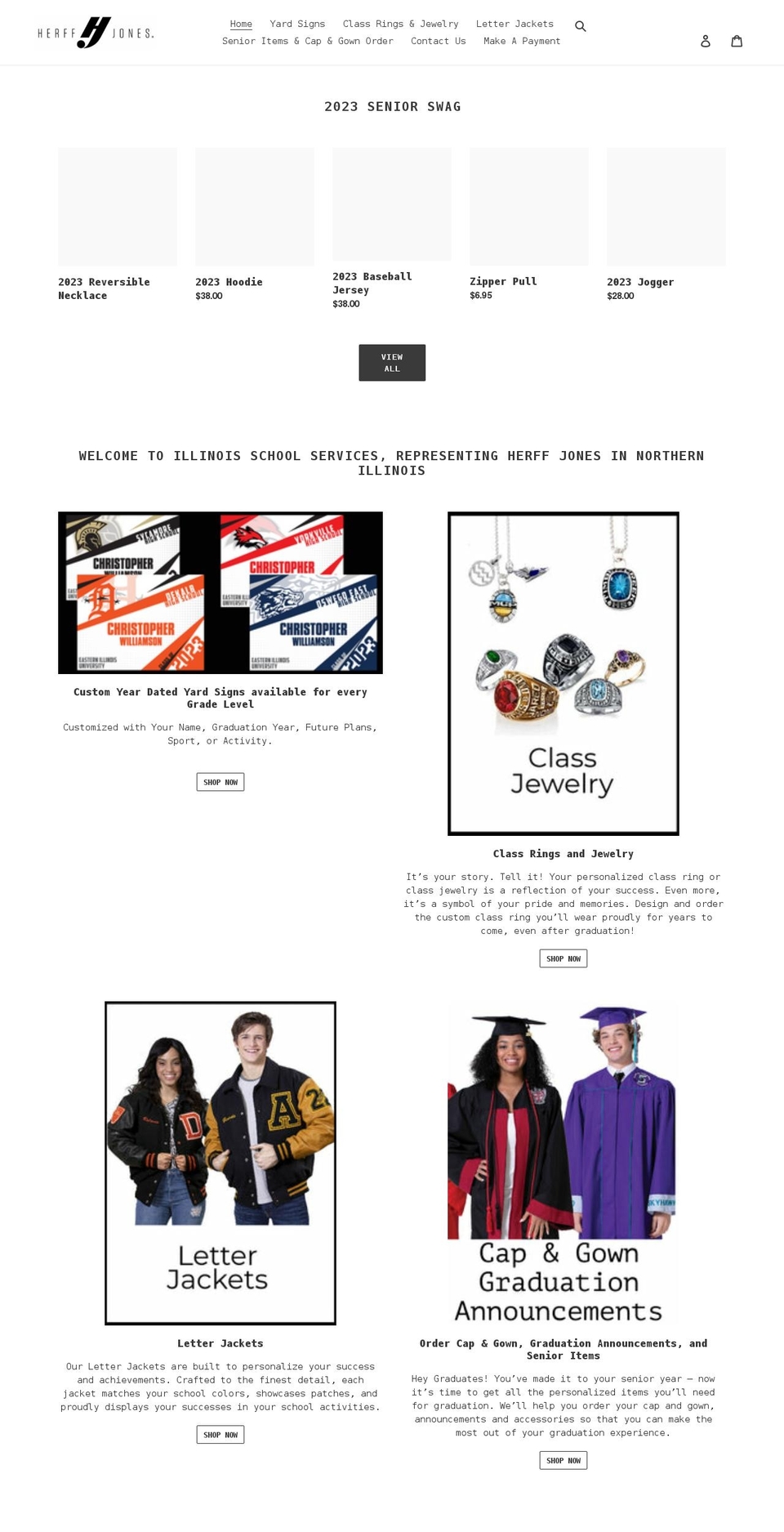 herffjonesil.com shopify website screenshot