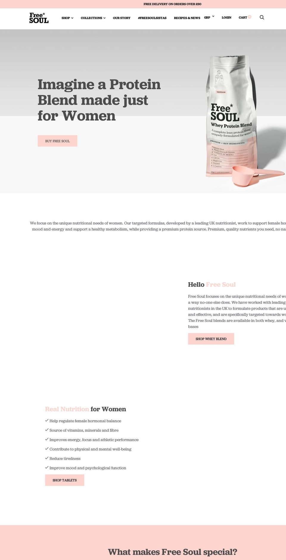herfreesoul.com — Shopify storefront screenshot
