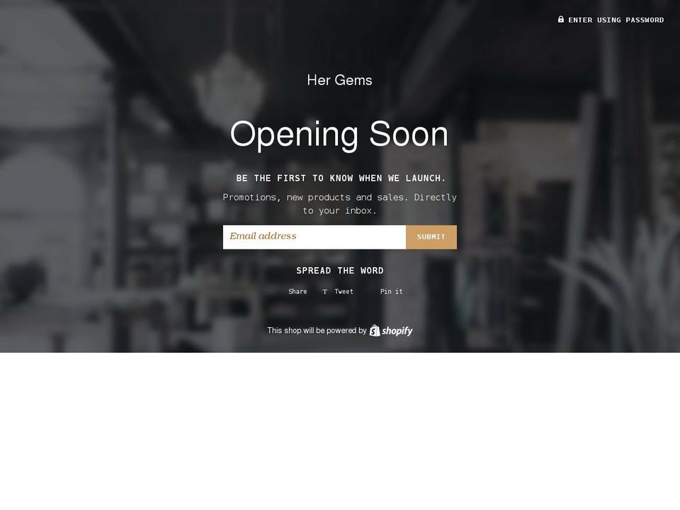 hergems.shop shopify website screenshot