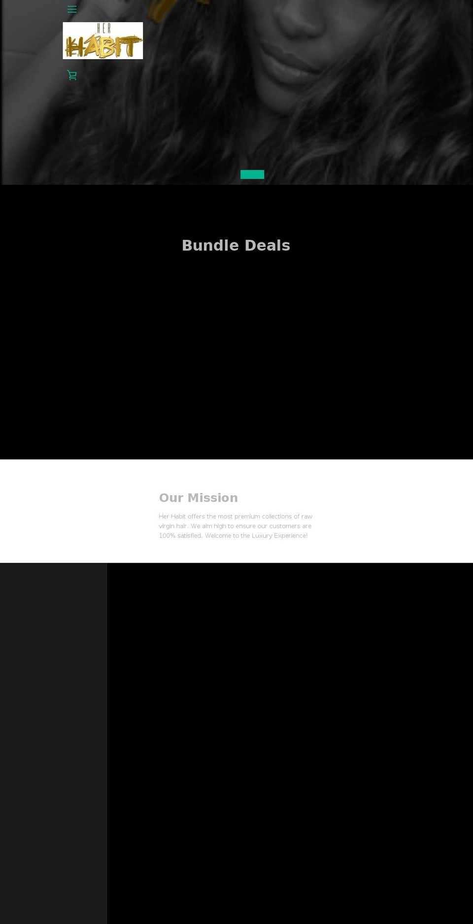 herhabithair.com — Shopify storefront screenshot