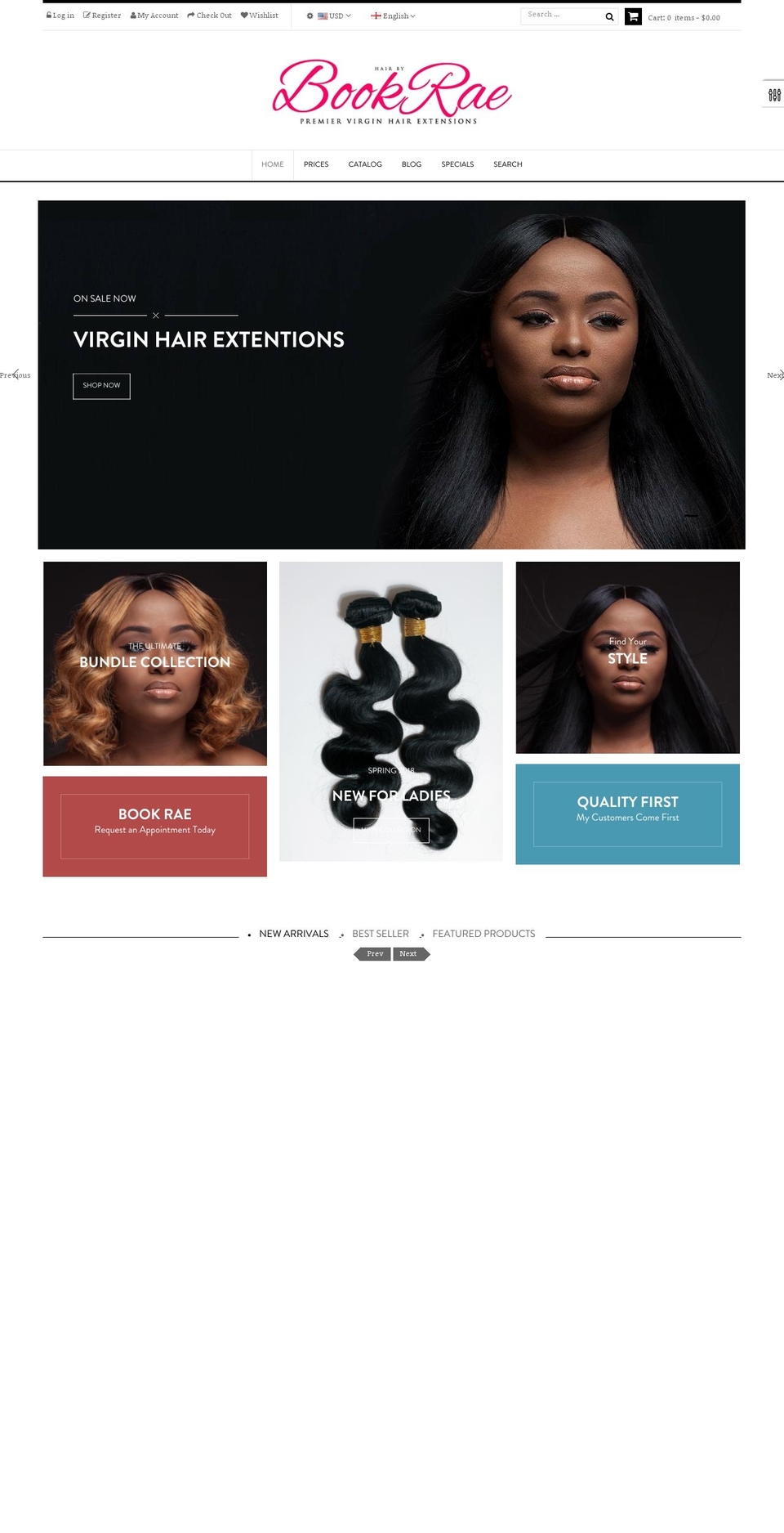 herhairbybookrae.com shopify website screenshot