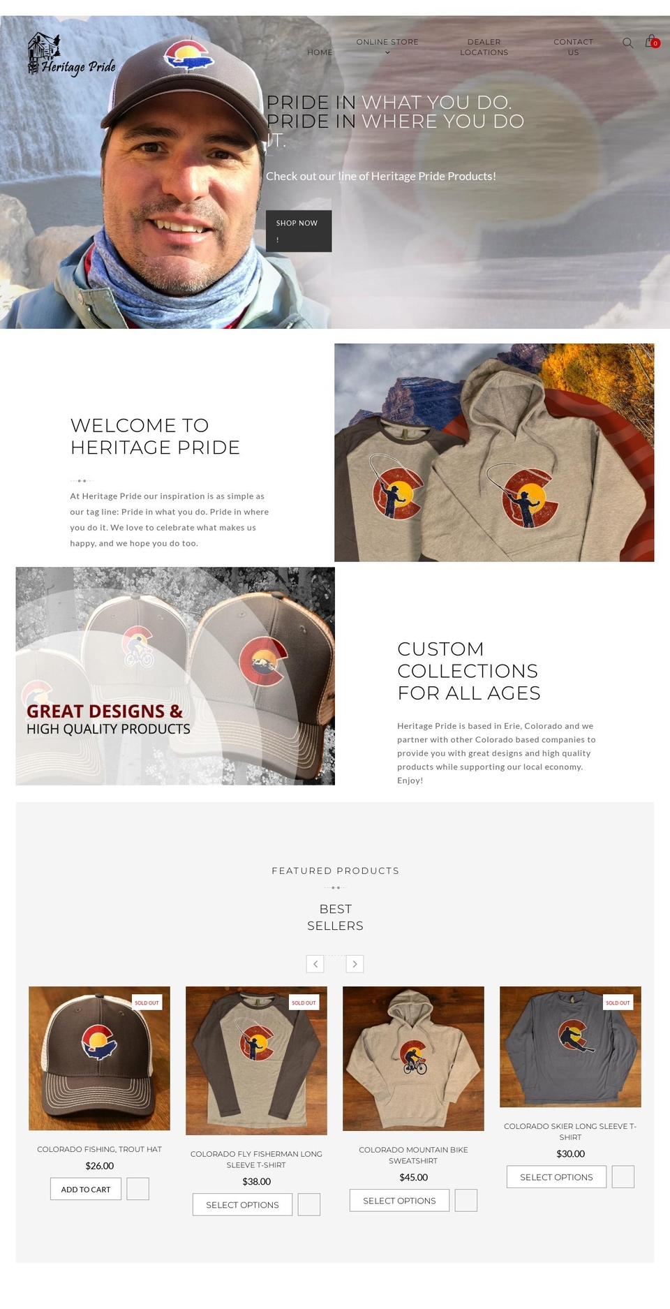 heritageprideonline.com — Shopify storefront screenshot