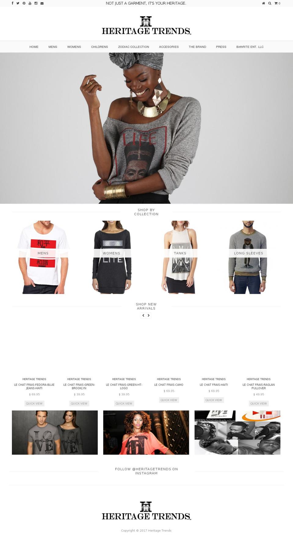heritaget.com shopify website screenshot