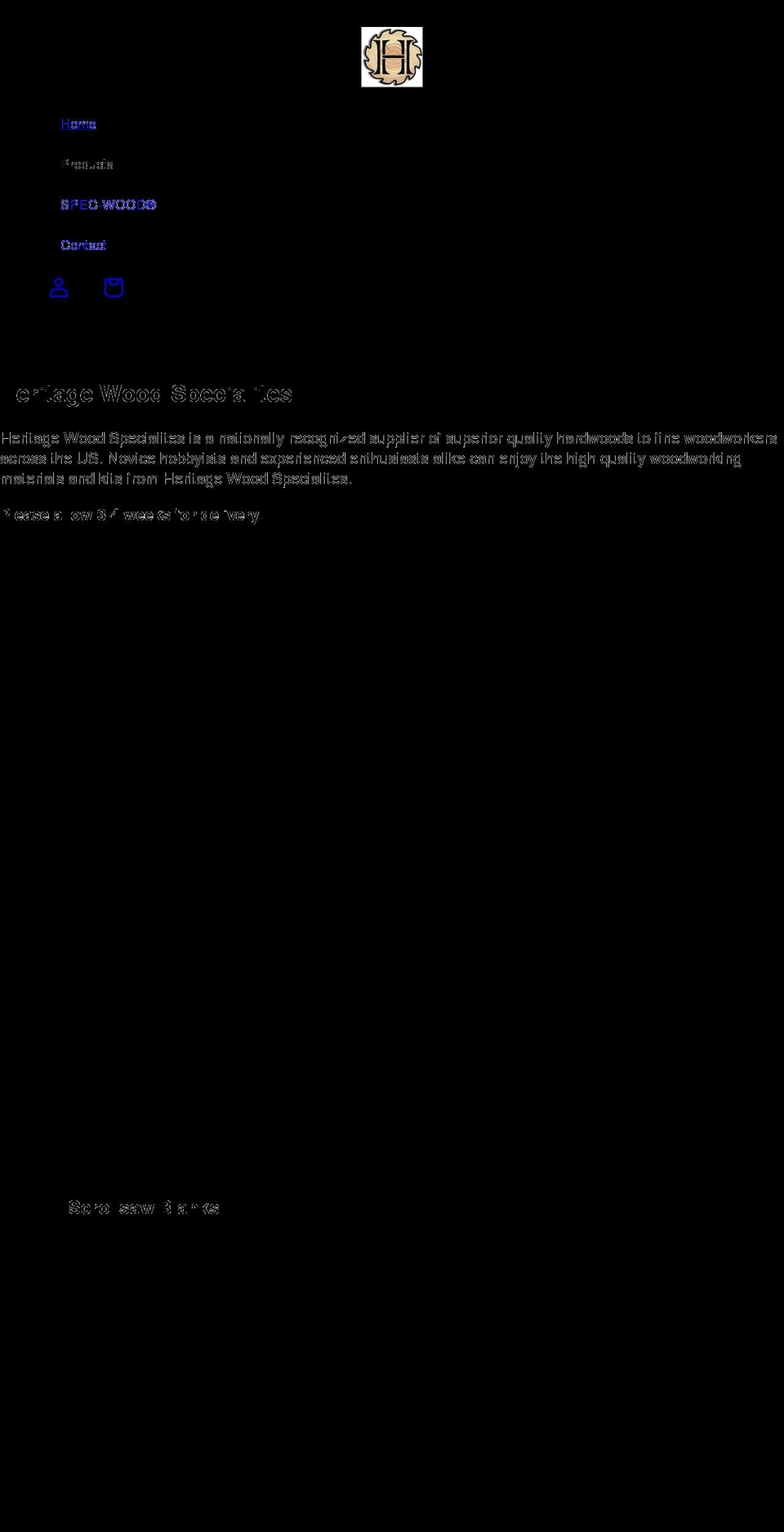 heritagewood.com shopify website screenshot