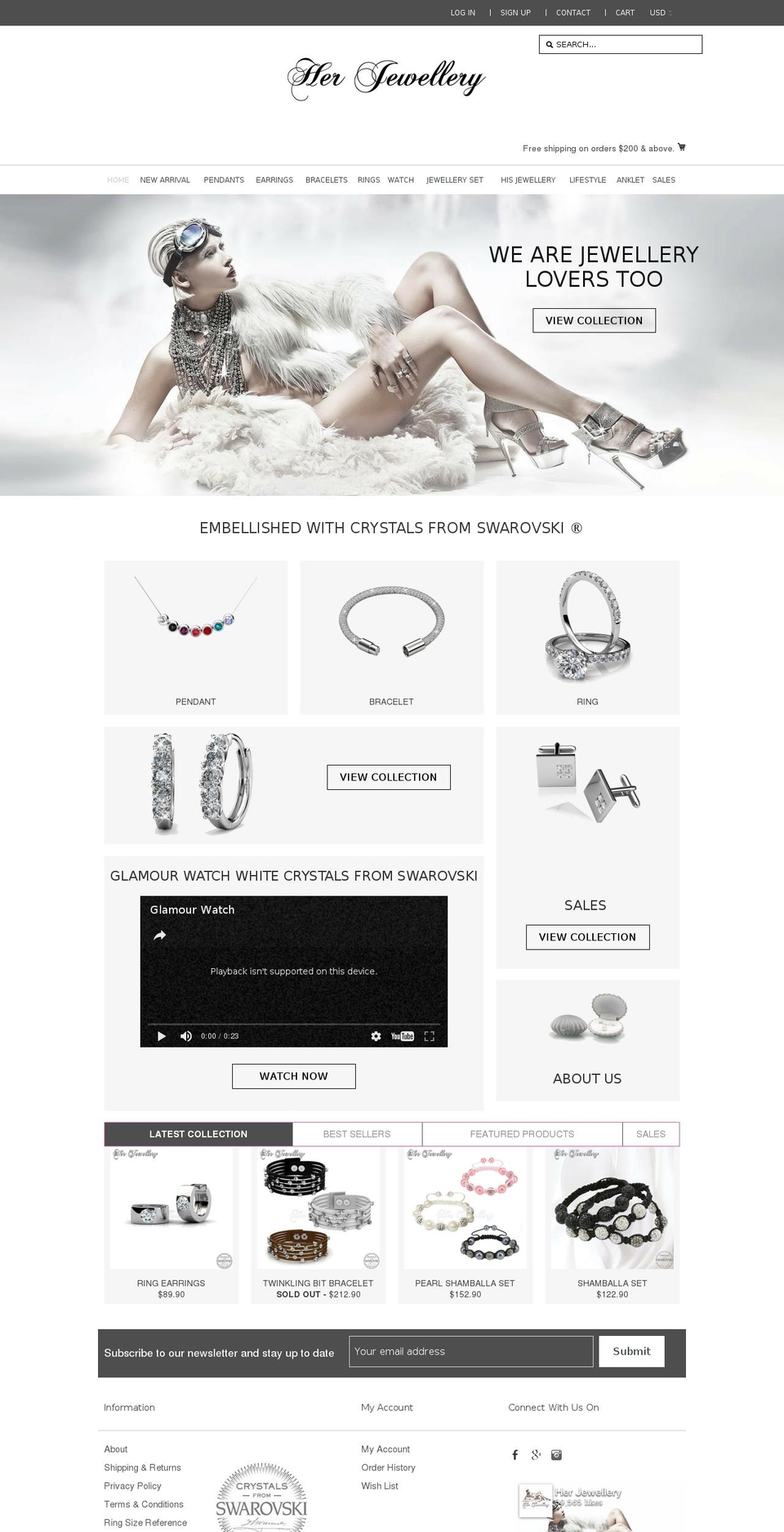 herjewellery.com shopify website screenshot