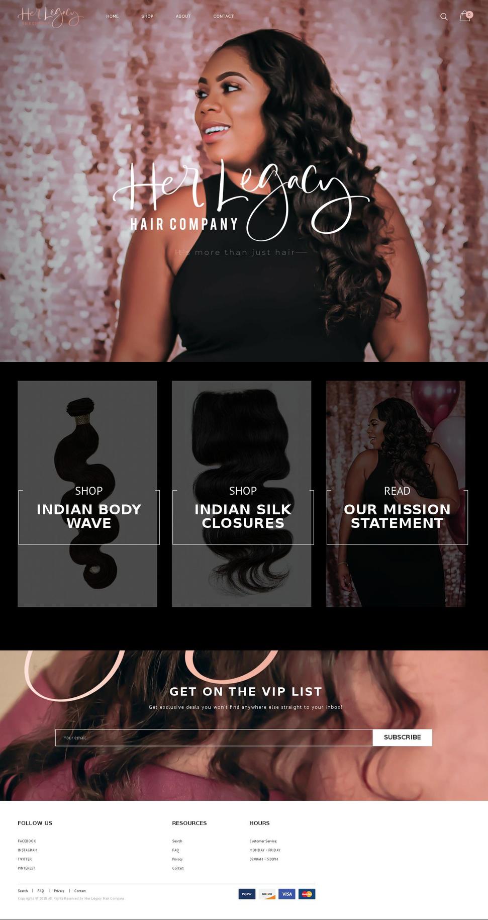 index Shopify theme site example herlegacyhair.com