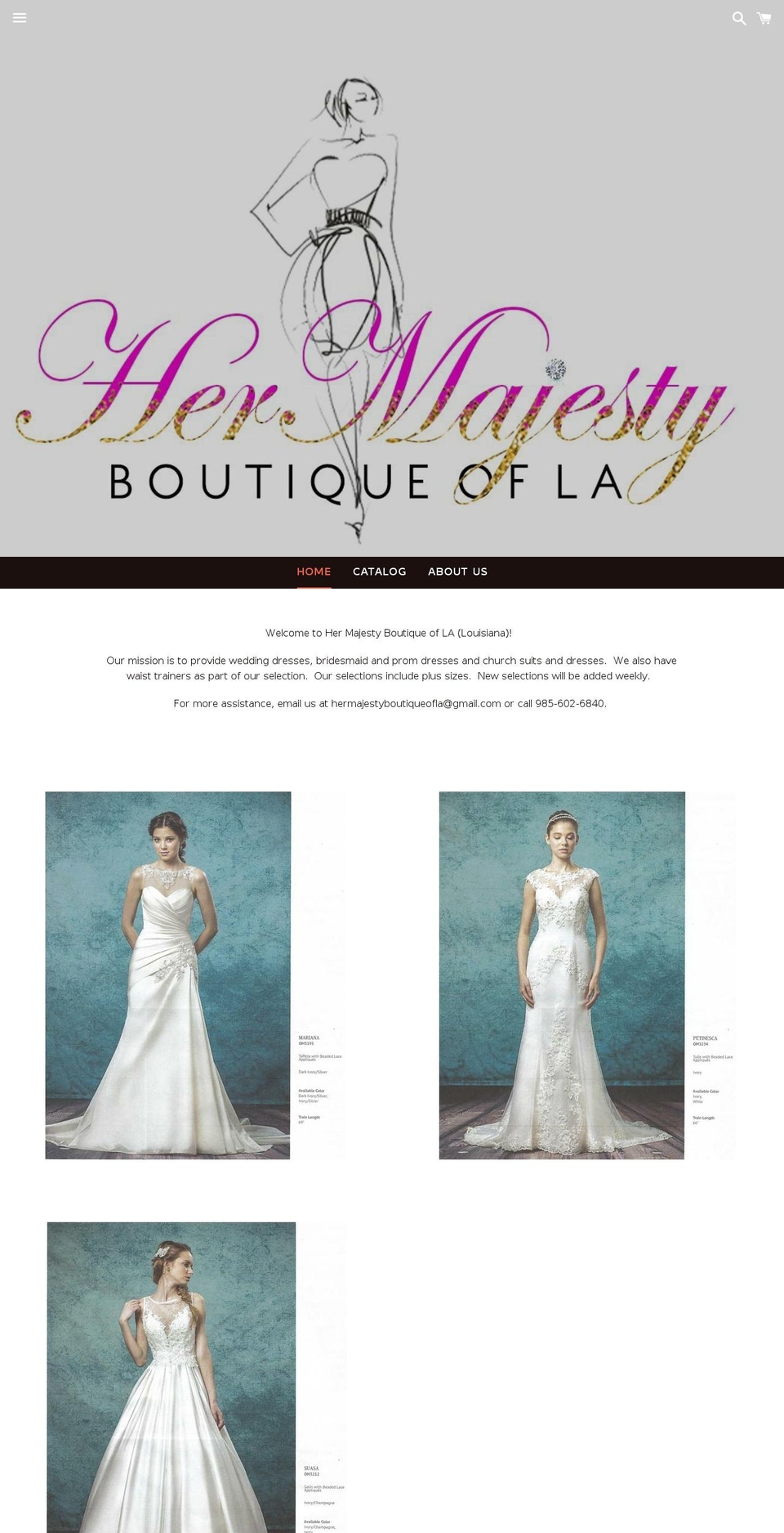 hermajestyboutiqueofla.com — Shopify storefront screenshot
