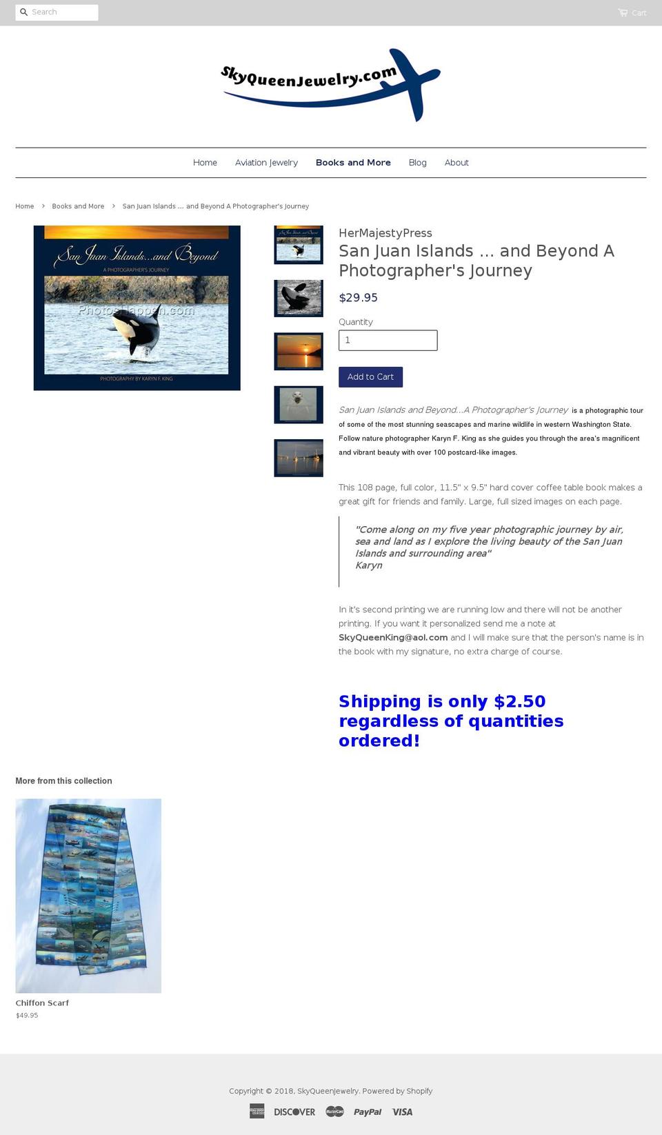 hermajestypress.com — Shopify storefront screenshot