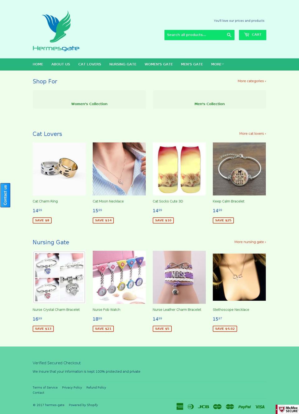hermesgate.com shopify website screenshot