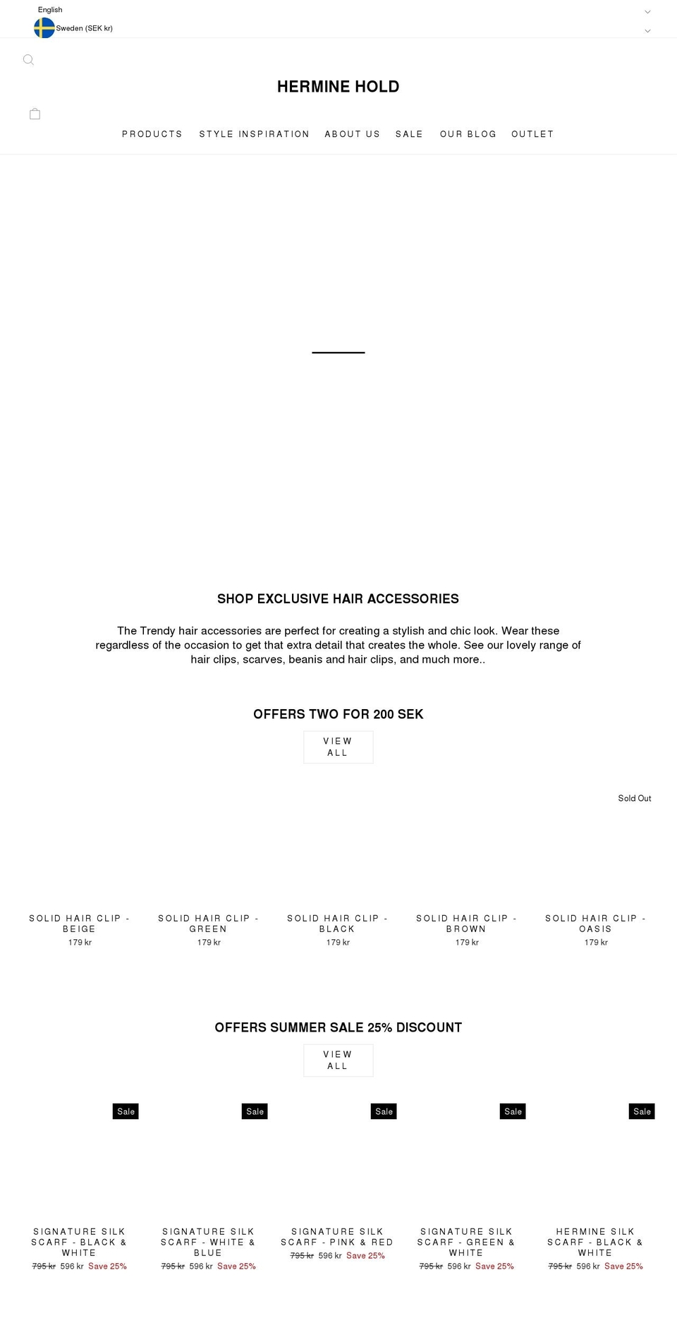 herminehold.com — Shopify storefront screenshot