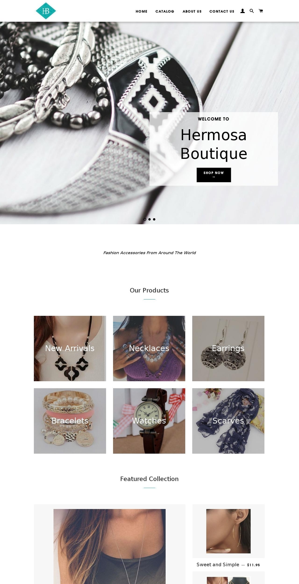hermosa-boutique.com — Shopify storefront screenshot