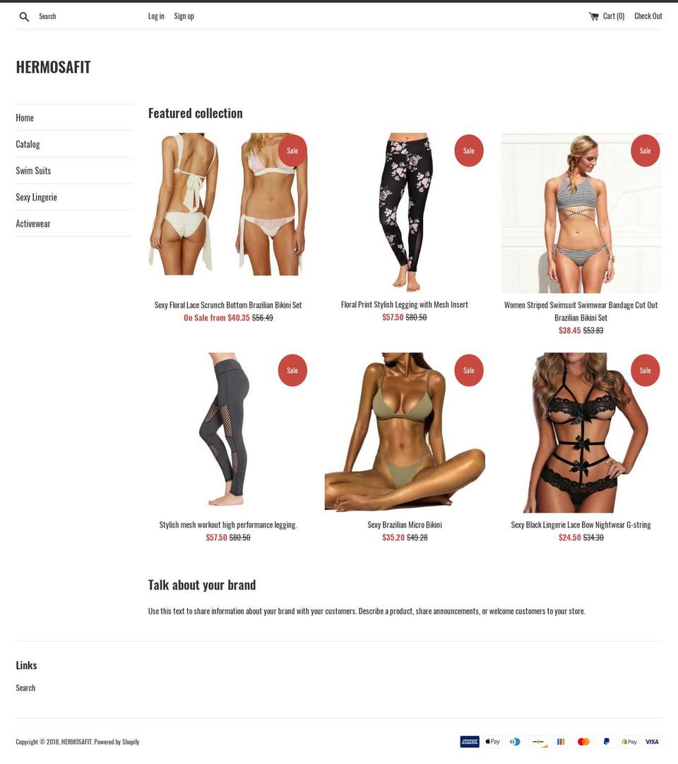 hermosafit.com — Shopify storefront screenshot