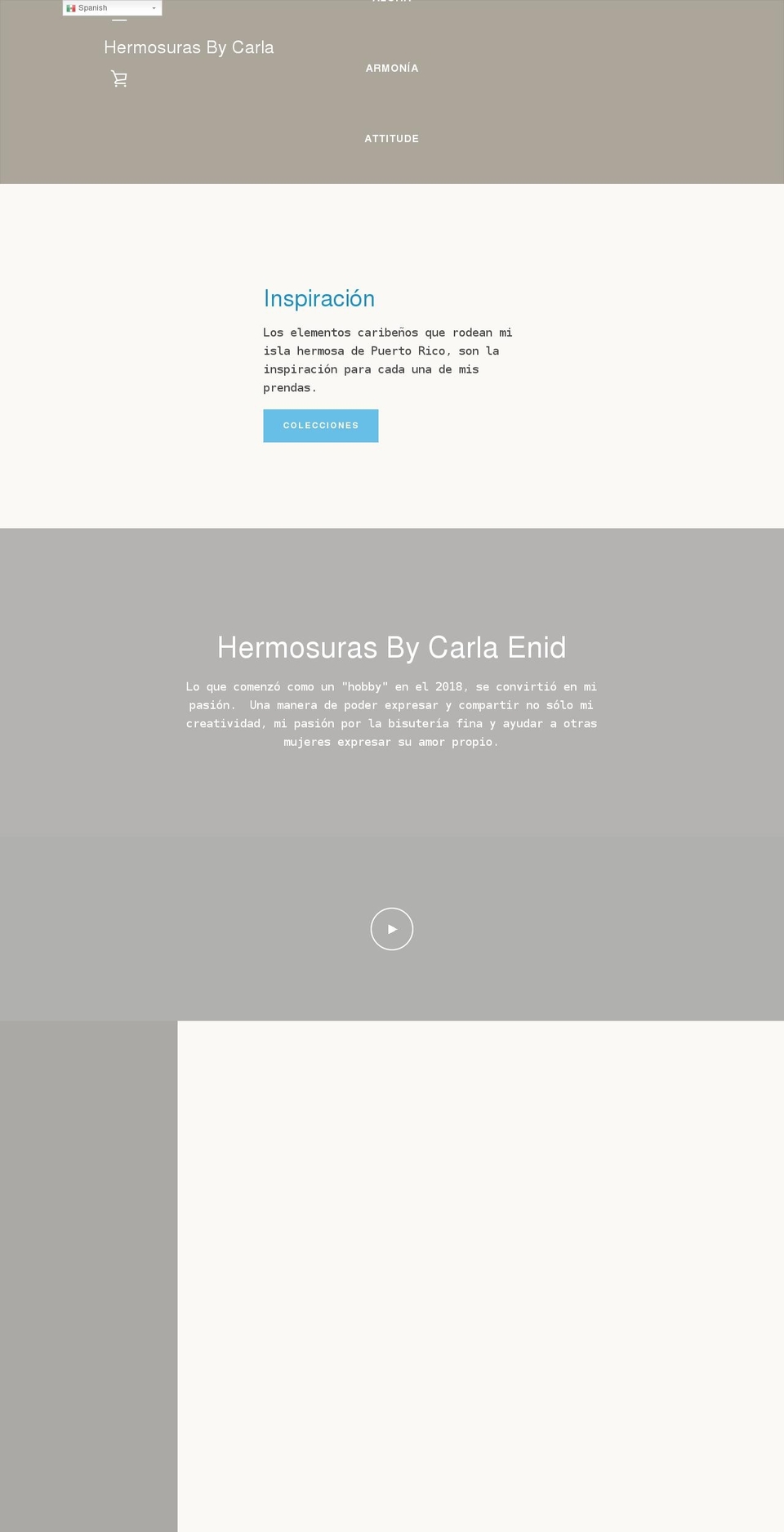 hermosurasbycarla.com shopify website screenshot