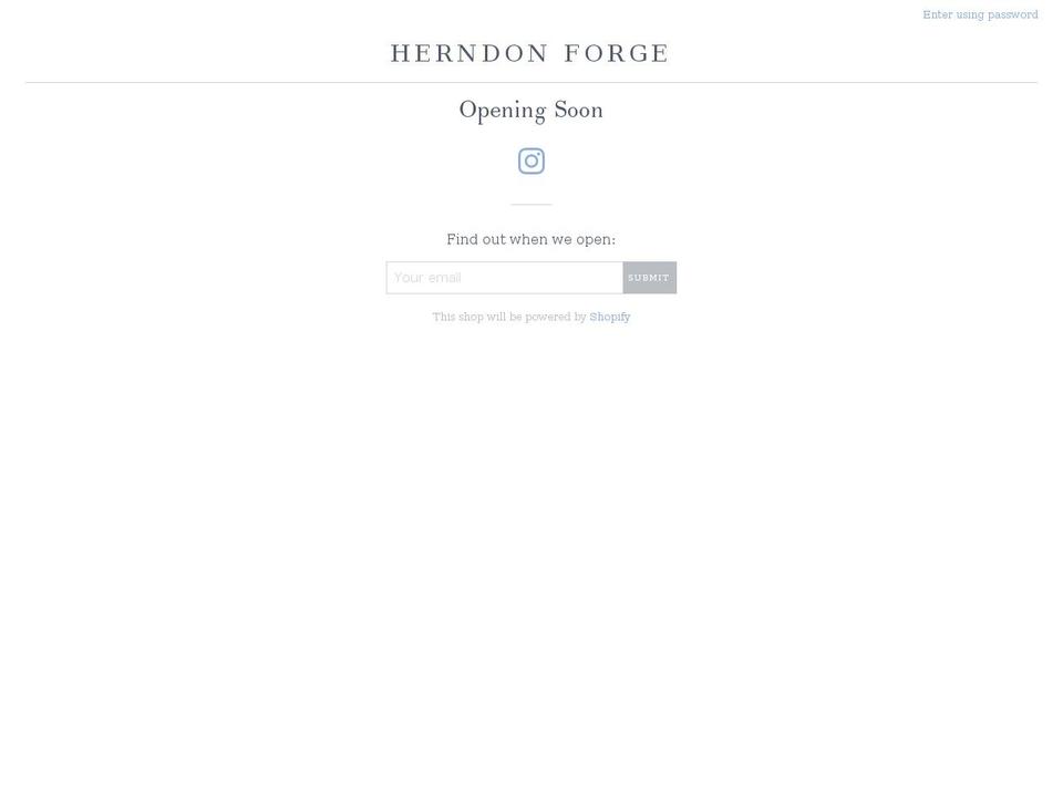 herndonforge.com — Shopify storefront screenshot