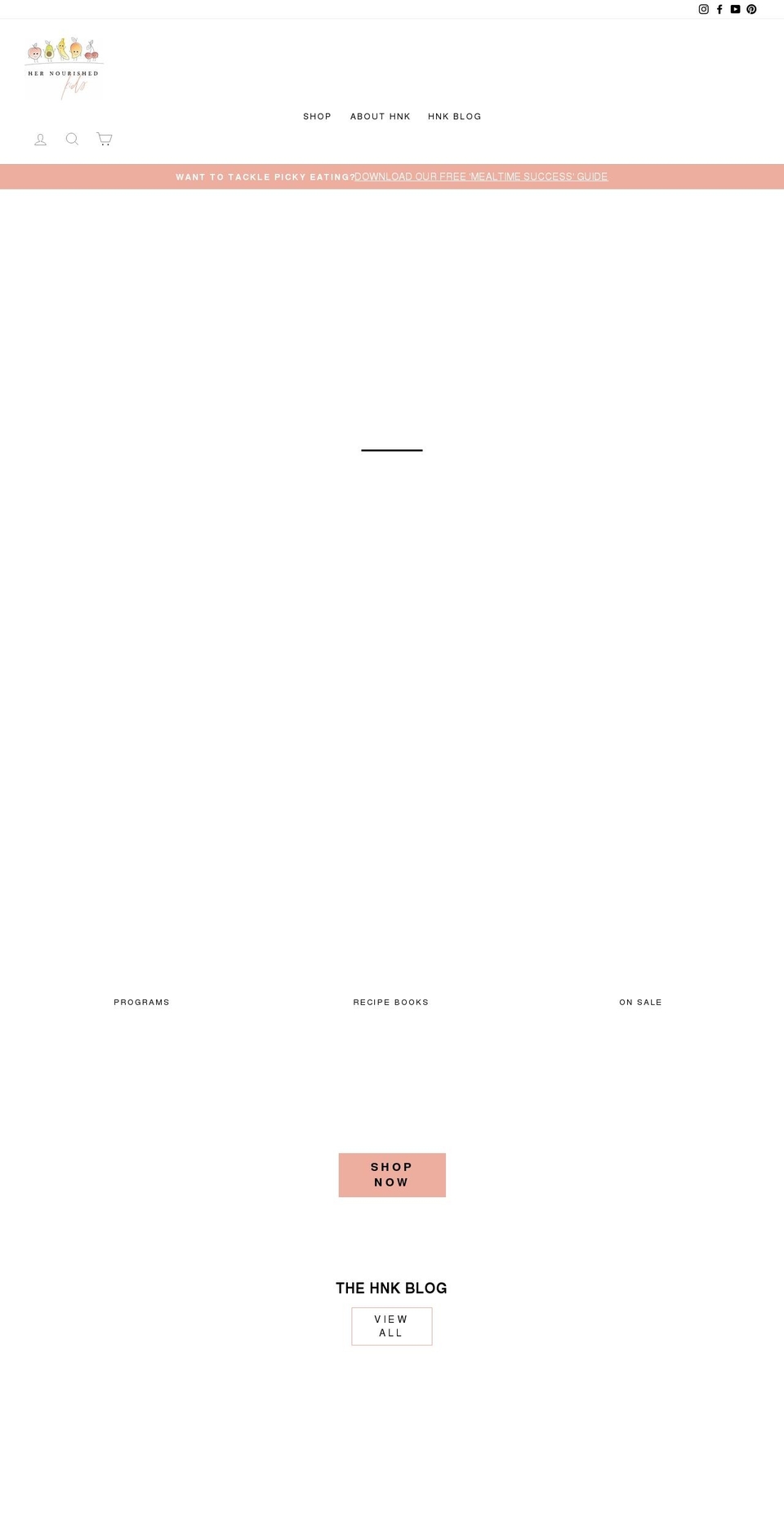 hernourishedkids.com shopify website screenshot