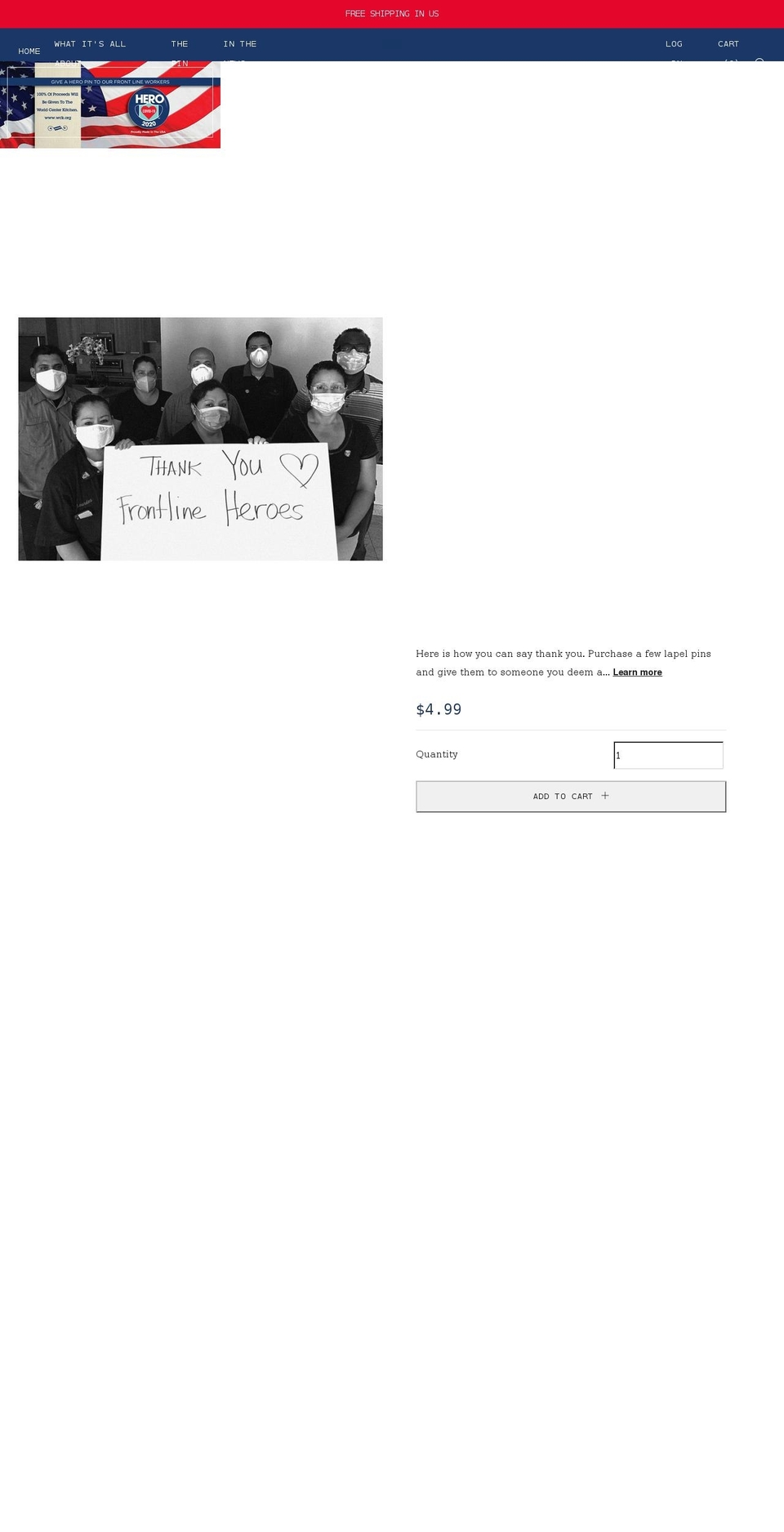 hero-pin.com shopify website screenshot