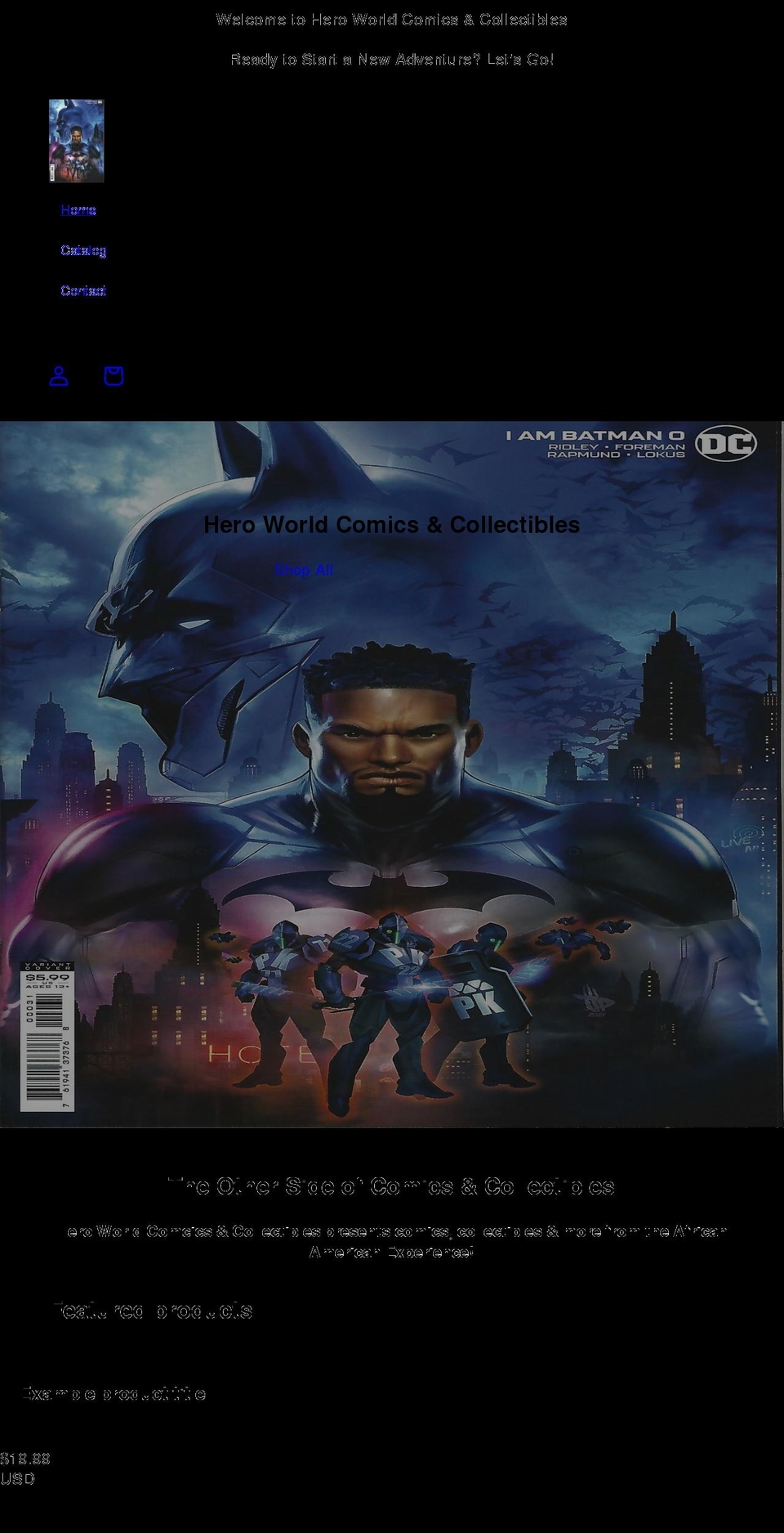 hero-world.com shopify website screenshot