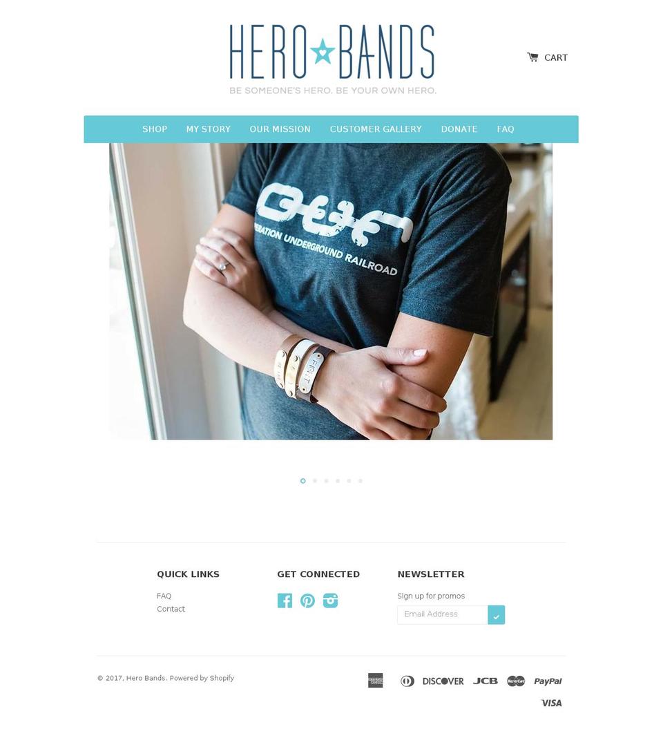herobands.com shopify website screenshot