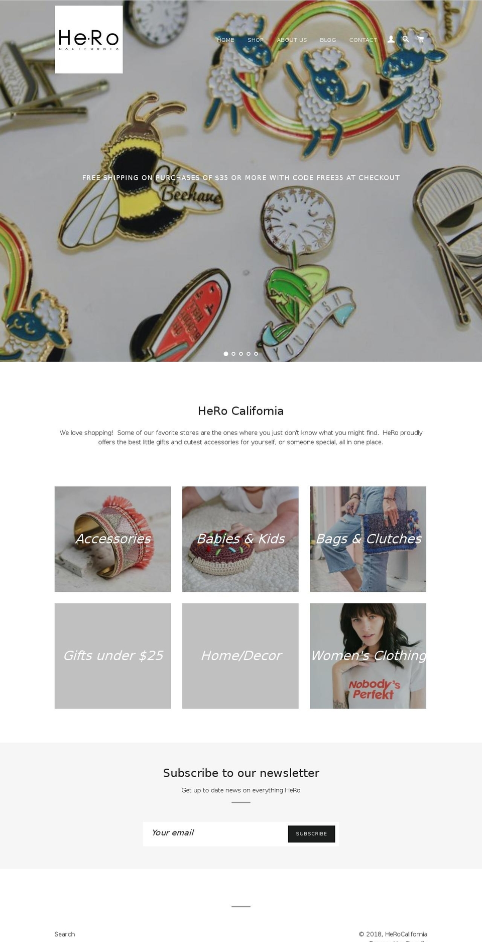 herocalifornia.com — Shopify storefront screenshot