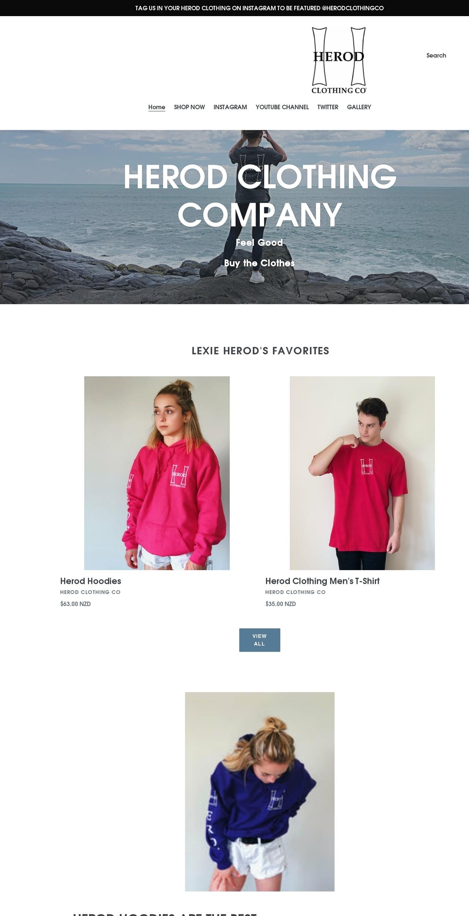 herodclothingco.com shopify website screenshot