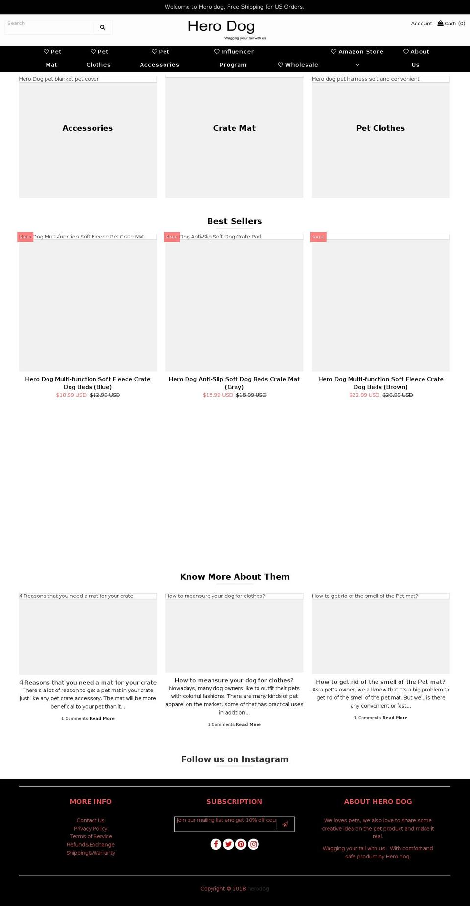 herodogworld.com shopify website screenshot